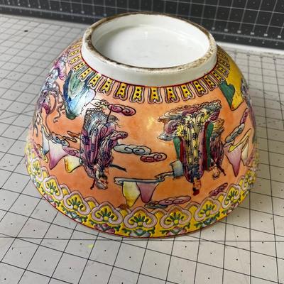 Antique Rose Famille Koi Bowl 