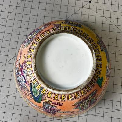 Antique Rose Famille Koi Bowl 