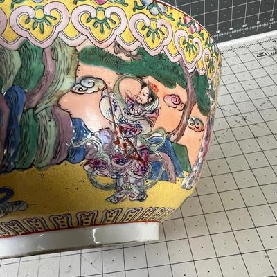 Antique Rose Famille Koi Bowl 