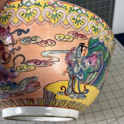 Antique Rose Famille Koi Bowl 