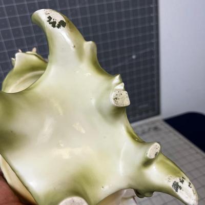 Saxony Art Nouveau Vase with Cherubs and Bird Vase