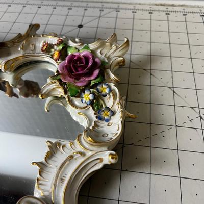 Antique Putti Dresden Mirror 