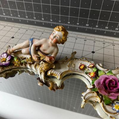 Antique Putti Dresden Mirror 