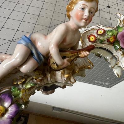 Antique Putti Dresden Mirror 