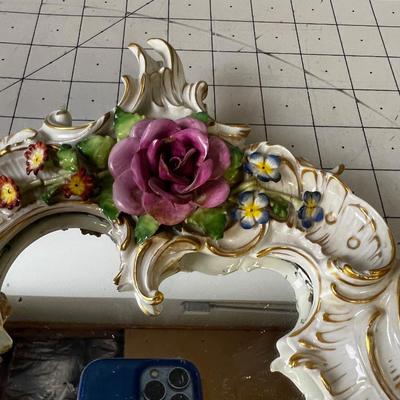 Antique Putti Dresden Mirror 