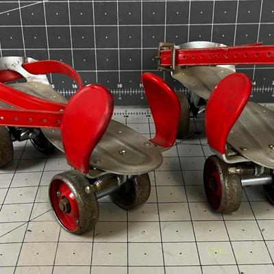 Vintage Steel Roller Skates. 
