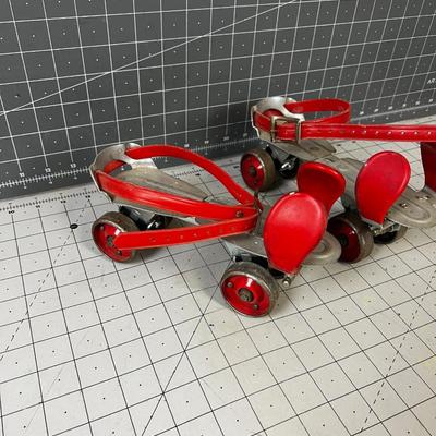 Vintage Steel Roller Skates. 