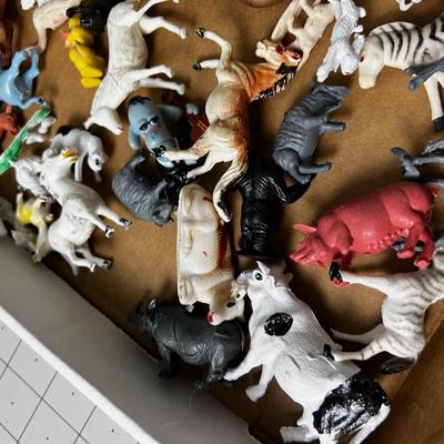 Tray of Vintage Farm Animals