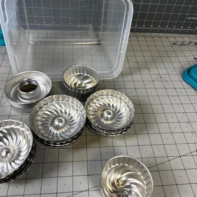 Pile of Pastry Molds, Tin