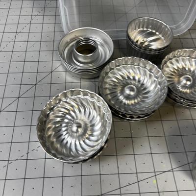 Pile of Pastry Molds, Tin