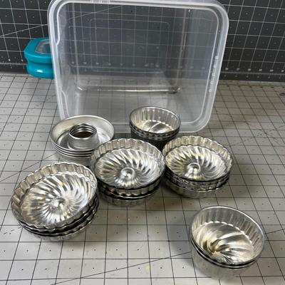 Pile of Pastry Molds, Tin