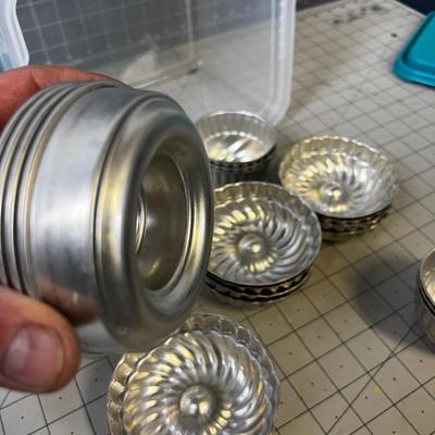 Pile of Pastry Molds, Tin