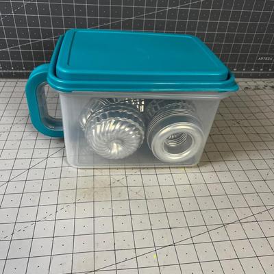 Pile of Pastry Molds, Tin