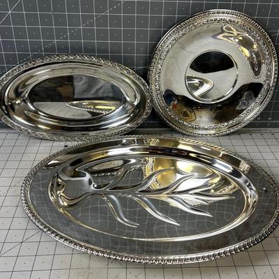 Serving Ware Silver PLATE 3 Items