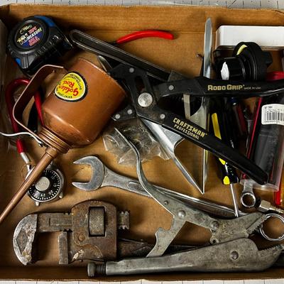 More Garage Items: Tools, Oil Can, Screwdriver and Tape Measure