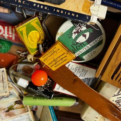 Junk Drawer Clean Out: Sports Card, Slide Rule, Lucky Charm