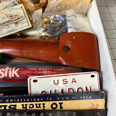 Junk Drawer Clean Out: Sports Card, Slide Rule, Lucky Charm