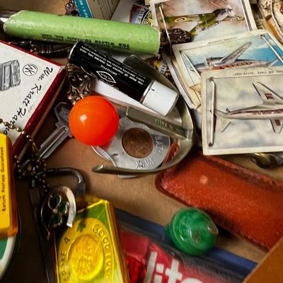 Junk Drawer Clean Out: Sports Card, Slide Rule, Lucky Charm