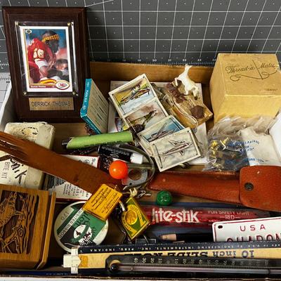 Junk Drawer Clean Out: Sports Card, Slide Rule, Lucky Charm