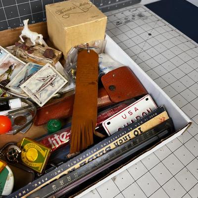 Junk Drawer Clean Out: Sports Card, Slide Rule, Lucky Charm