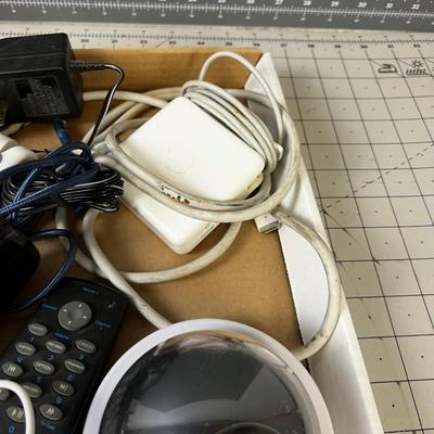 Box of Electrical Items; Charger, Cele phone etc.