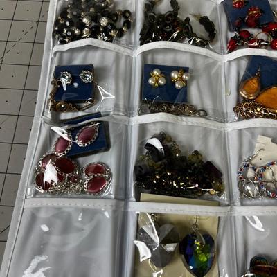 Jewelry Costume; 2 Sides of hanging Organizer