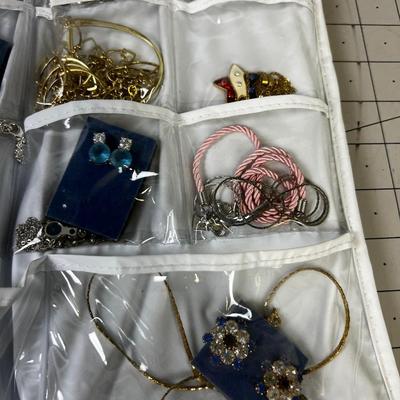 Jewelry Costume; 2 Sides of hanging Organizer