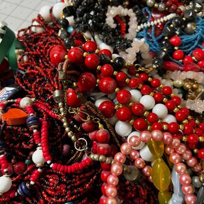 Super Lot of Necklaces, Basket full