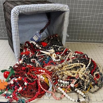 Super Lot of Necklaces, Basket full