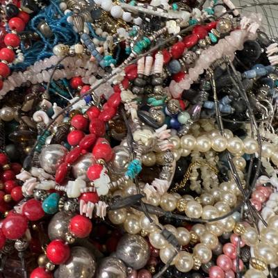 Super Lot of Necklaces, Basket full