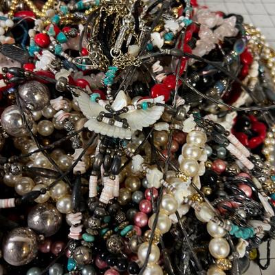 Super Lot of Necklaces, Basket full