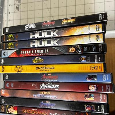 Tray of DVD's Mostly Marvel