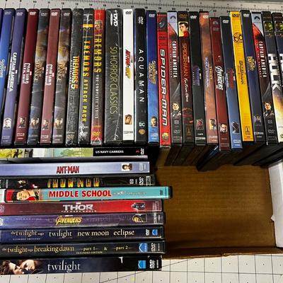 Tray of DVD's Mostly Marvel