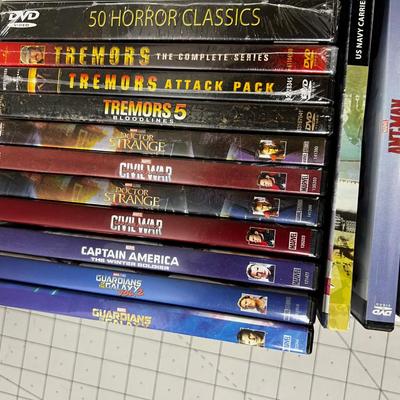 Tray of DVD's Mostly Marvel