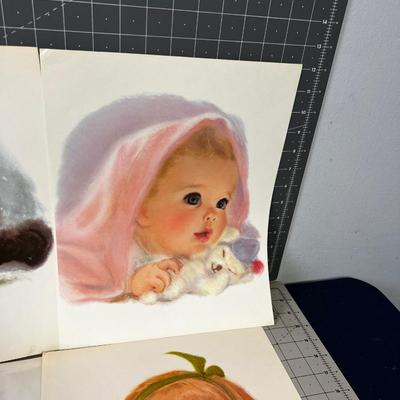 1960's Print Girls and Babies