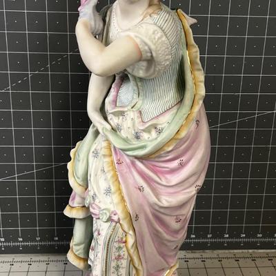LARGE DRESDEN Figurine, Woman 