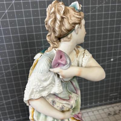 LARGE DRESDEN Figurine, Woman 