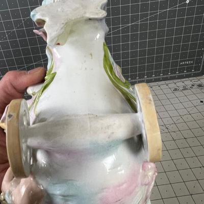 Voluptuous Maiden Art Nouveau Planter Floral 