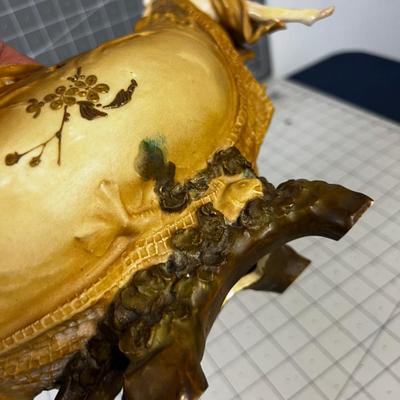 GOLDEN Lovely! Marked EW Turn Wien Made in Austria, Art Nouveau Planter 