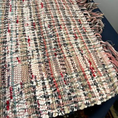 1 Rag Rug - Pink, Red, Black 