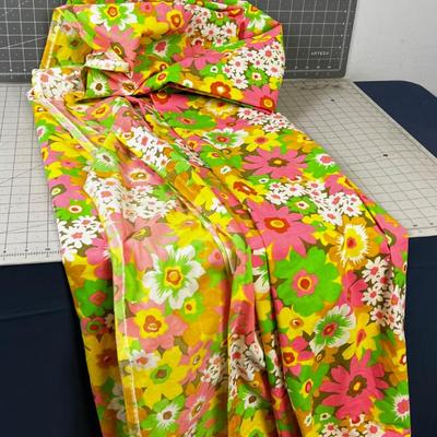 Great 60's Floral Flat Sheet King 