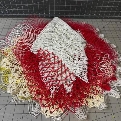 Large set of new hand crafted Doylies, BIG