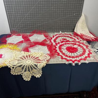 Large set of new hand crafted Doylies, BIG