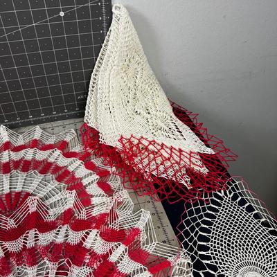 Large set of new hand crafted Doylies, BIG