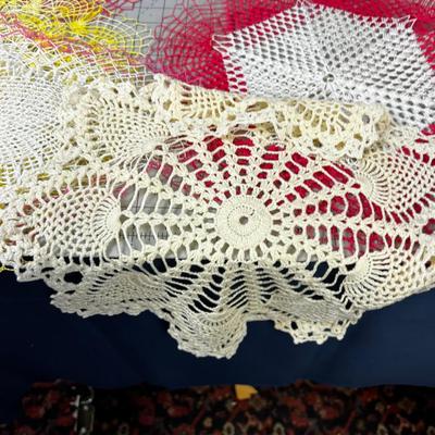 Large set of new hand crafted Doylies, BIG