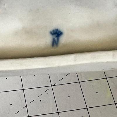 White Porcelain Figurine Marked N with a Crown