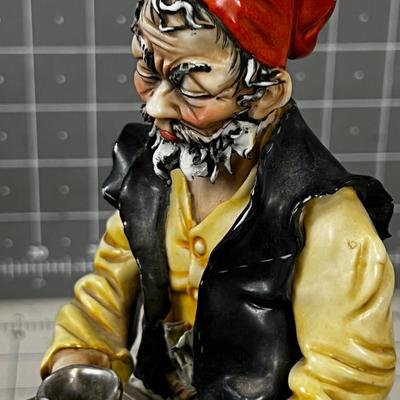 Dresden  Figurine Knife Sharpener at his Bench Plus his dog.