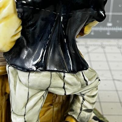 Dresden  Figurine Knife Sharpener at his Bench Plus his dog.