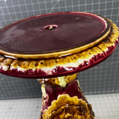 Antique Majolica  Pedestal 