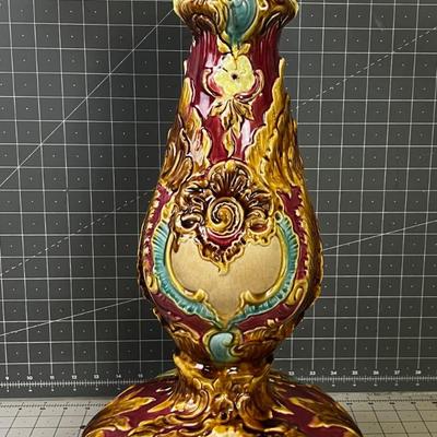 Antique Majolica  Pedestal 